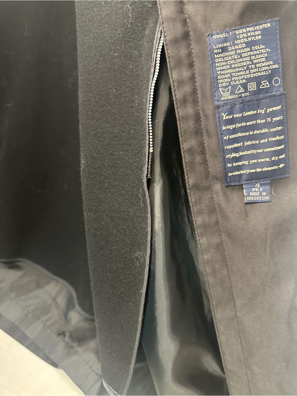 London Fog Women's Charcoal Trench Coat - Picture 3 of 6